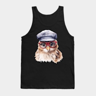 Cozy Chicken in a Flat Cap Tank Top